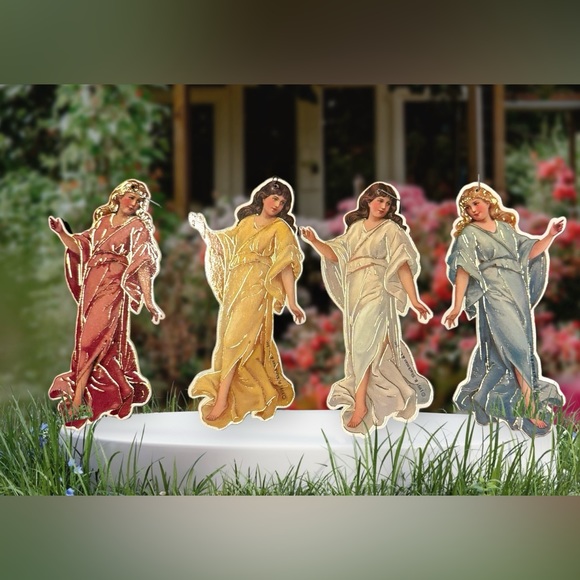 B. Shackman Co. & Others Christmas Ornaments 1991 Angels Victorian lot of 4 - Picture 1 of 9